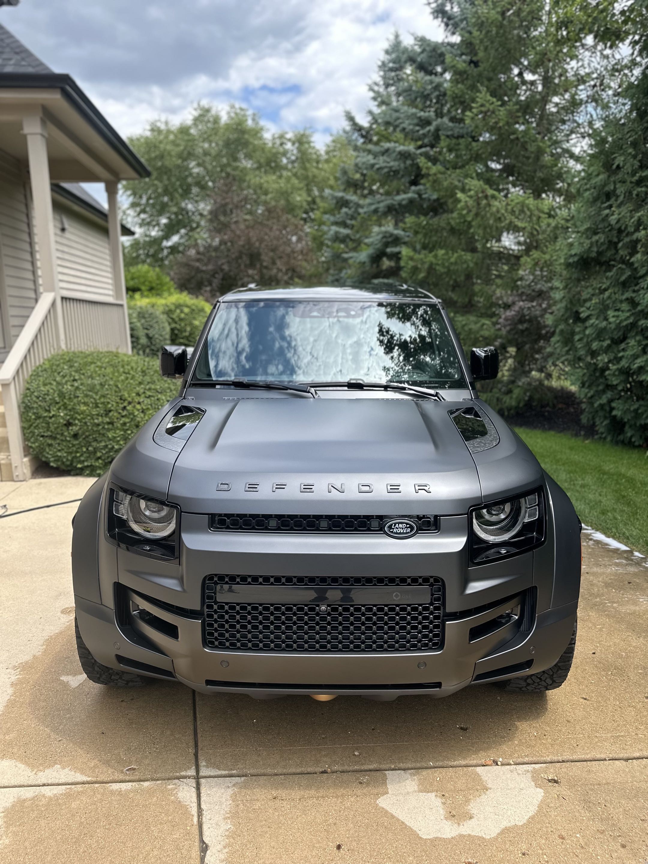 Matte Land Rover Defender detailed by iCon Details